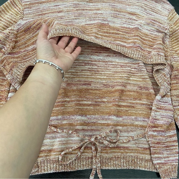 BP. Open Back Tie Sweater in Beige Desert Spacedye NWT - Size 3X - Picture 11 of 13
